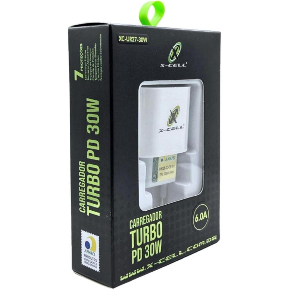 Carregador Turbo 6A 30w USB-C XC-UR27 Flex Un.Venda: PC/1