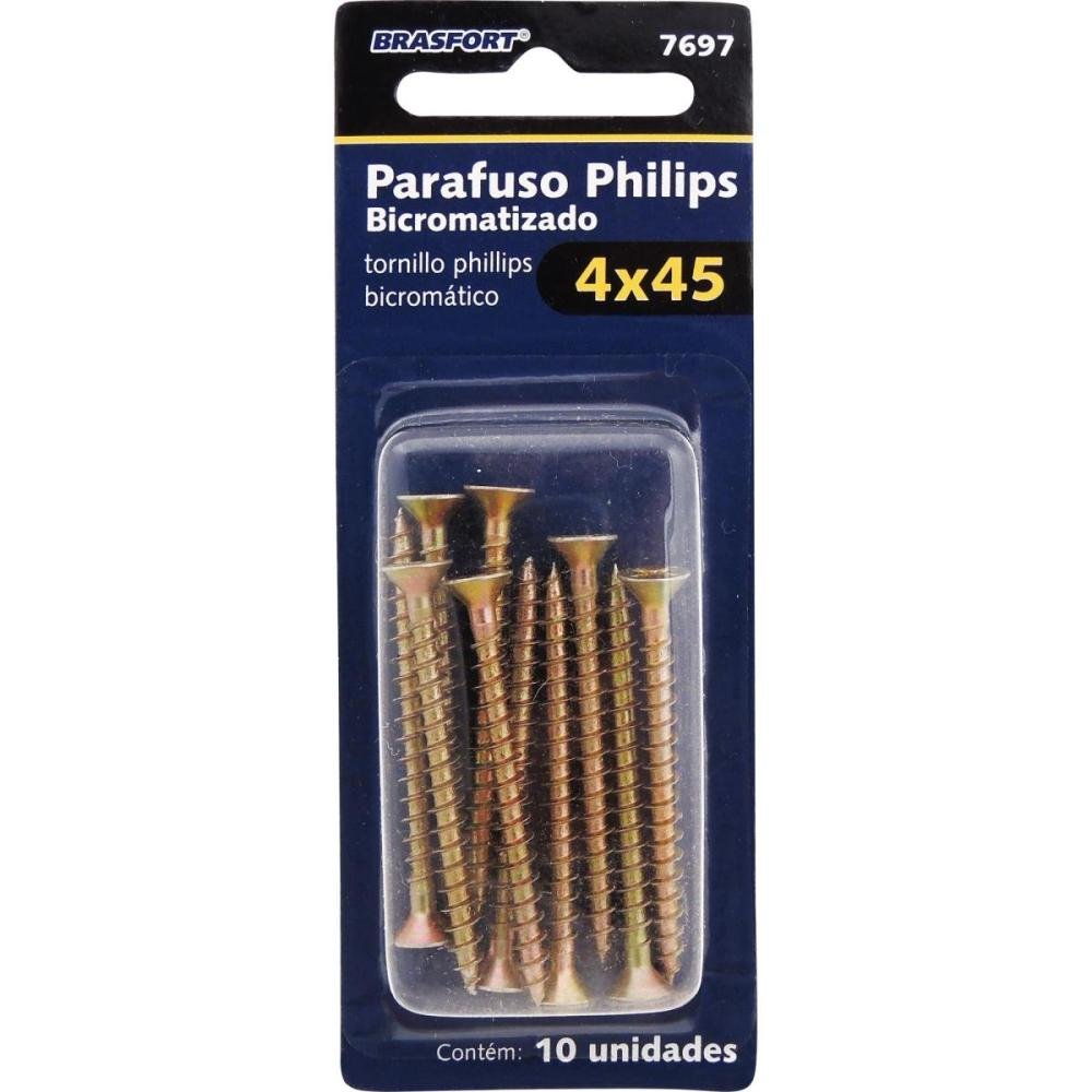 Parafuso Philips 4,0 X 45 Brasfort (Com 10) Un.Venda: MVA/10