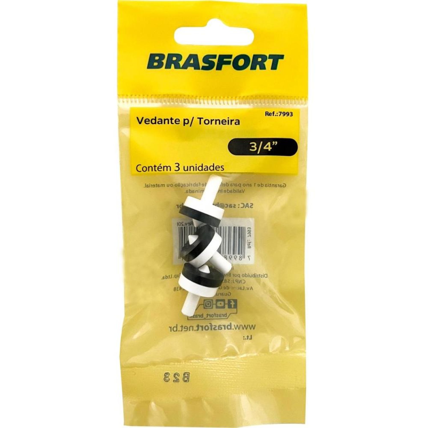 Vedante Para Torneira 3/4" Brasfort (Com 3) Un.Venda: MVA/3
