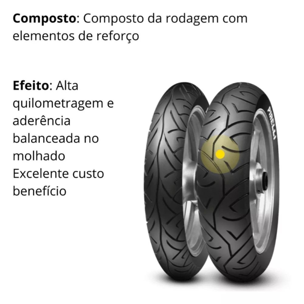 Kit Com 2 Pneus Pirelli Sport Demon 110/70-17 + 140/70-17