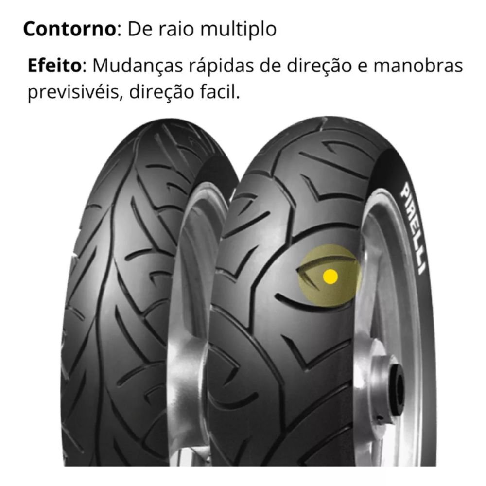 Kit Com 2 Pneus Pirelli Sport Demon 110/70-17 + 140/70-17