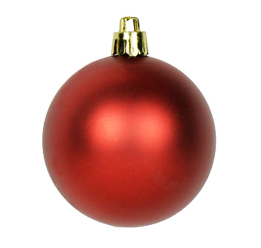 Bola Natal Tubo Mista 7 Cm Vermelha Master C/6 Td 100