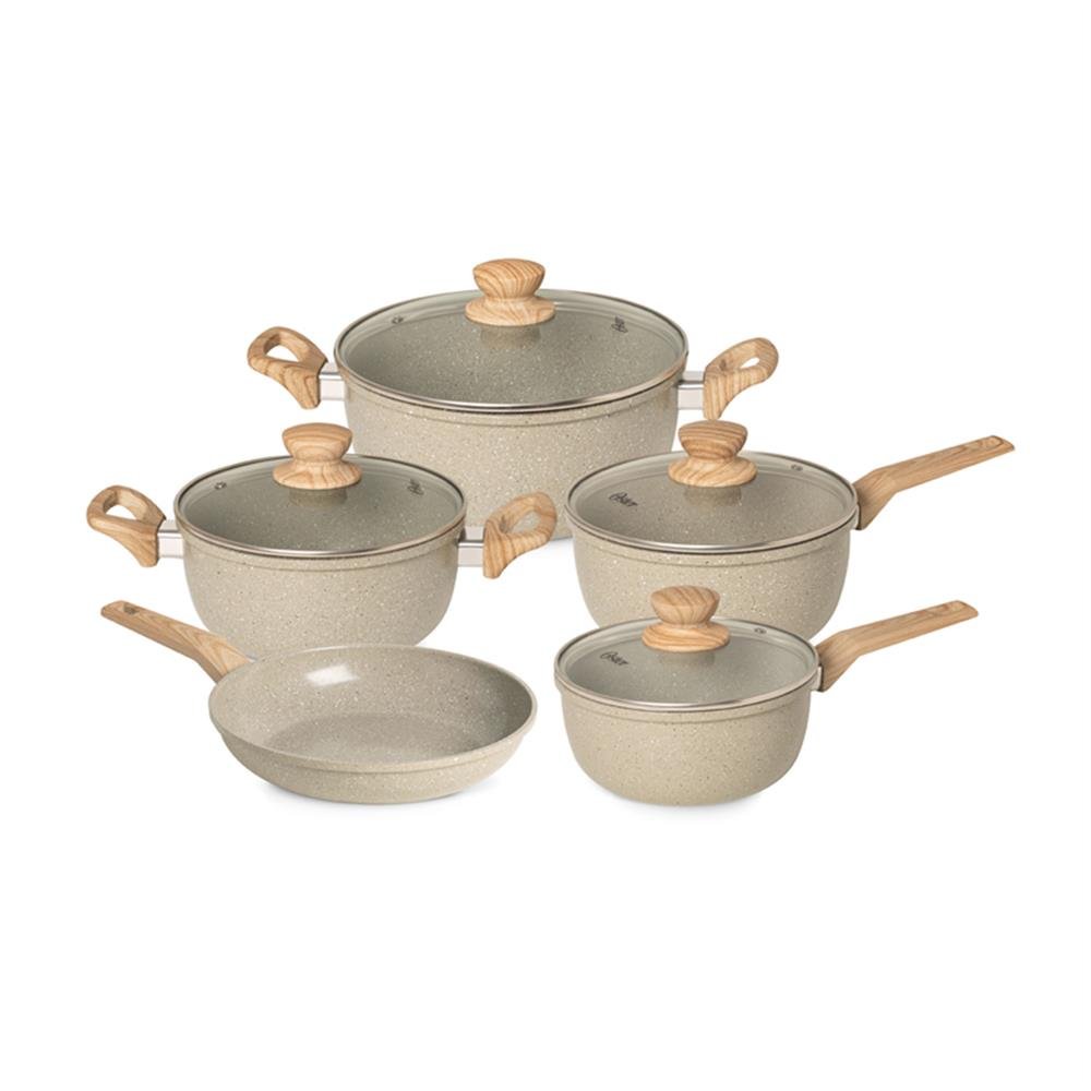 Panela Aluminio/Ceramica 5 Peças Marbie Oster