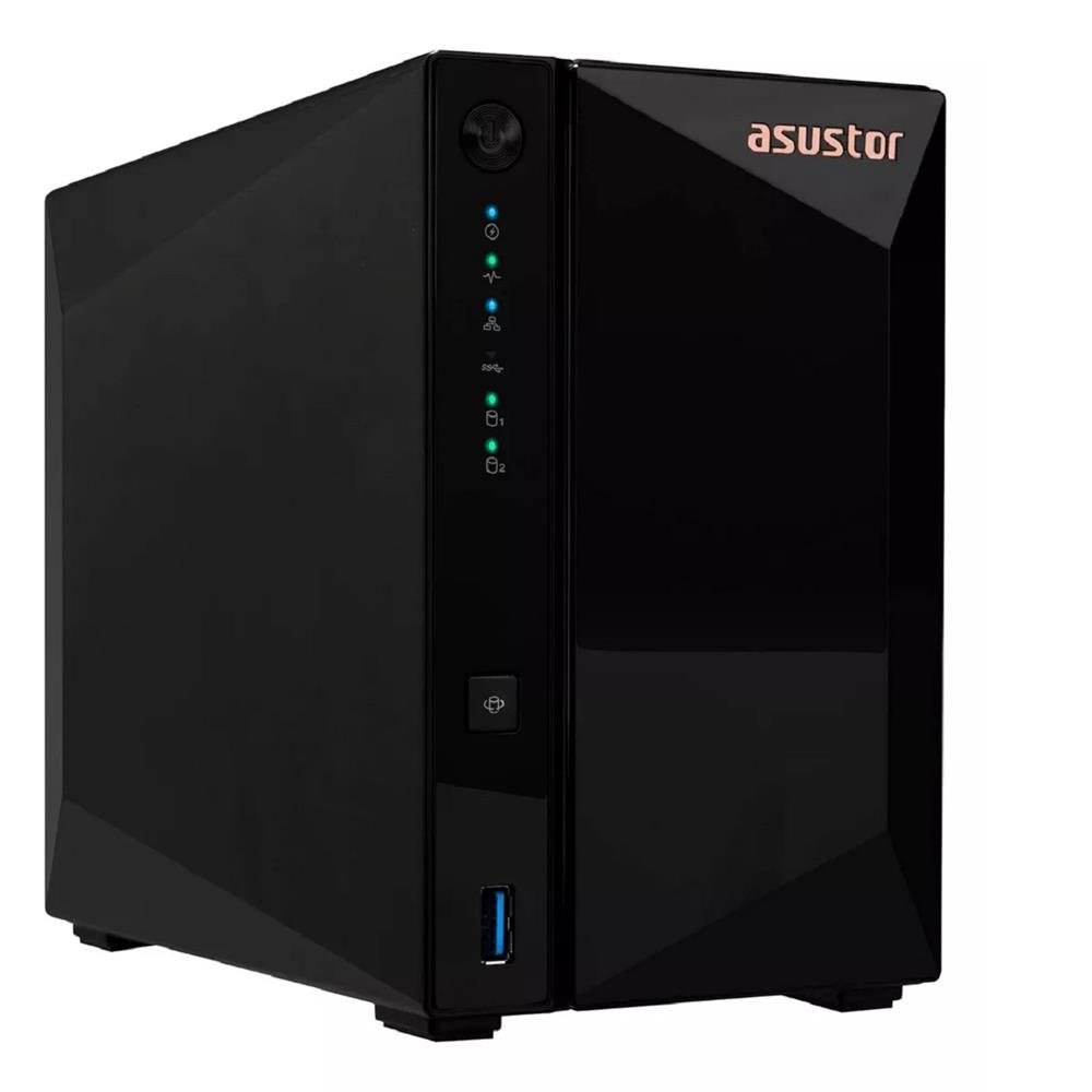 Servidor Nas Asustor As3302t V2 2 Baias, Quad-Core 1.7 Ghz, 2Gb Ram, 2.5 Gigabit