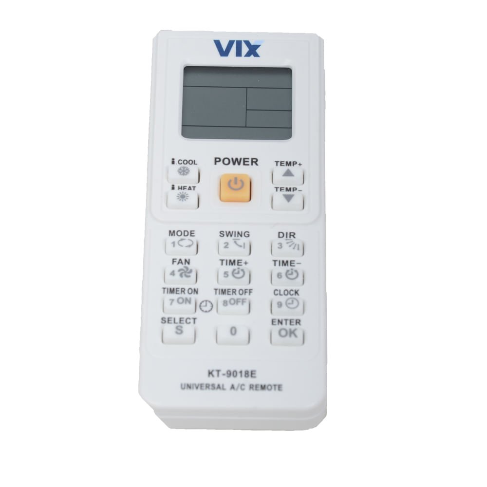 Controle Remoto Universal Vix Kt-9018E Para Ar-Condicionado