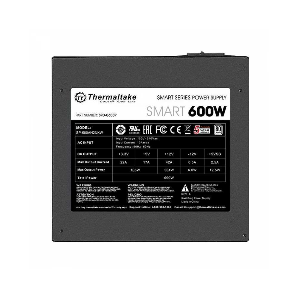 Fonte De Alimentacao Thermaltake Smart 600w 80 Plus White - Ps-spd-0600npcwbz-w