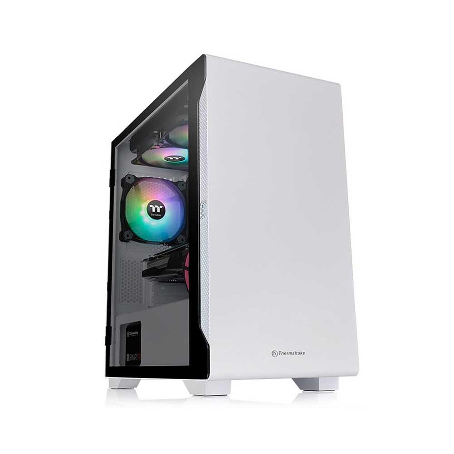Gabinete gamer thermaltake versa s100 tg white ca-1q9-00s6wn-00