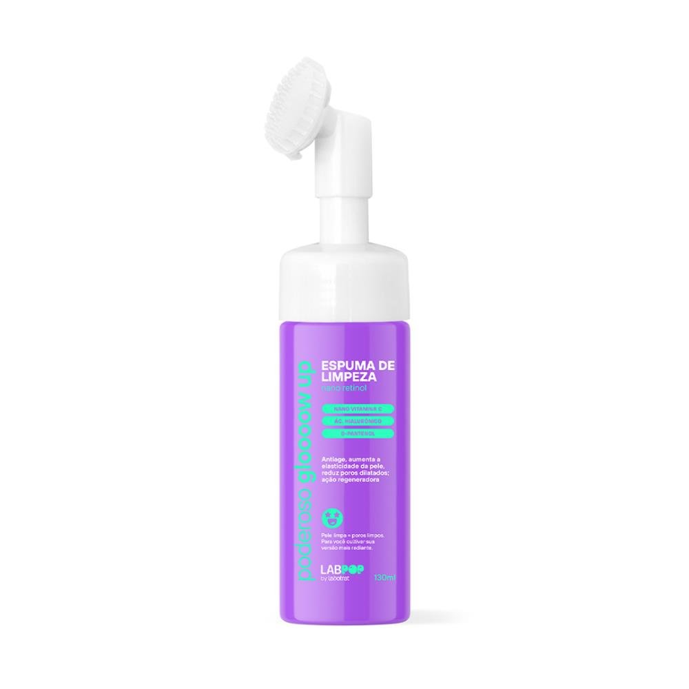 Espuma De Limpeza Facial Poderoso Glow Up Labotrat 130Ml