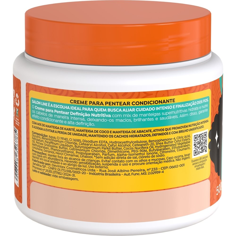 Creme para Pentear Salon Line Ativador Definição Nutritiva 500g
