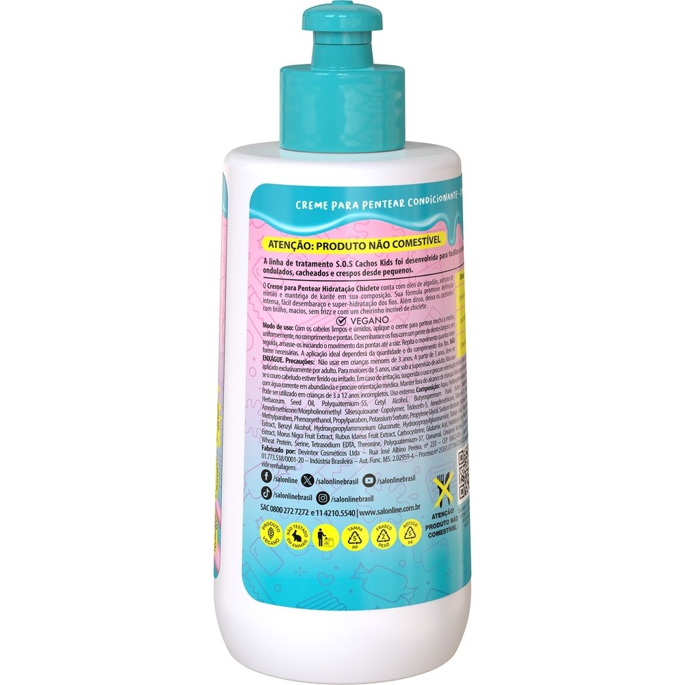 Creme para Pentear Salon Line SOS Chiclete Kids 300ml
