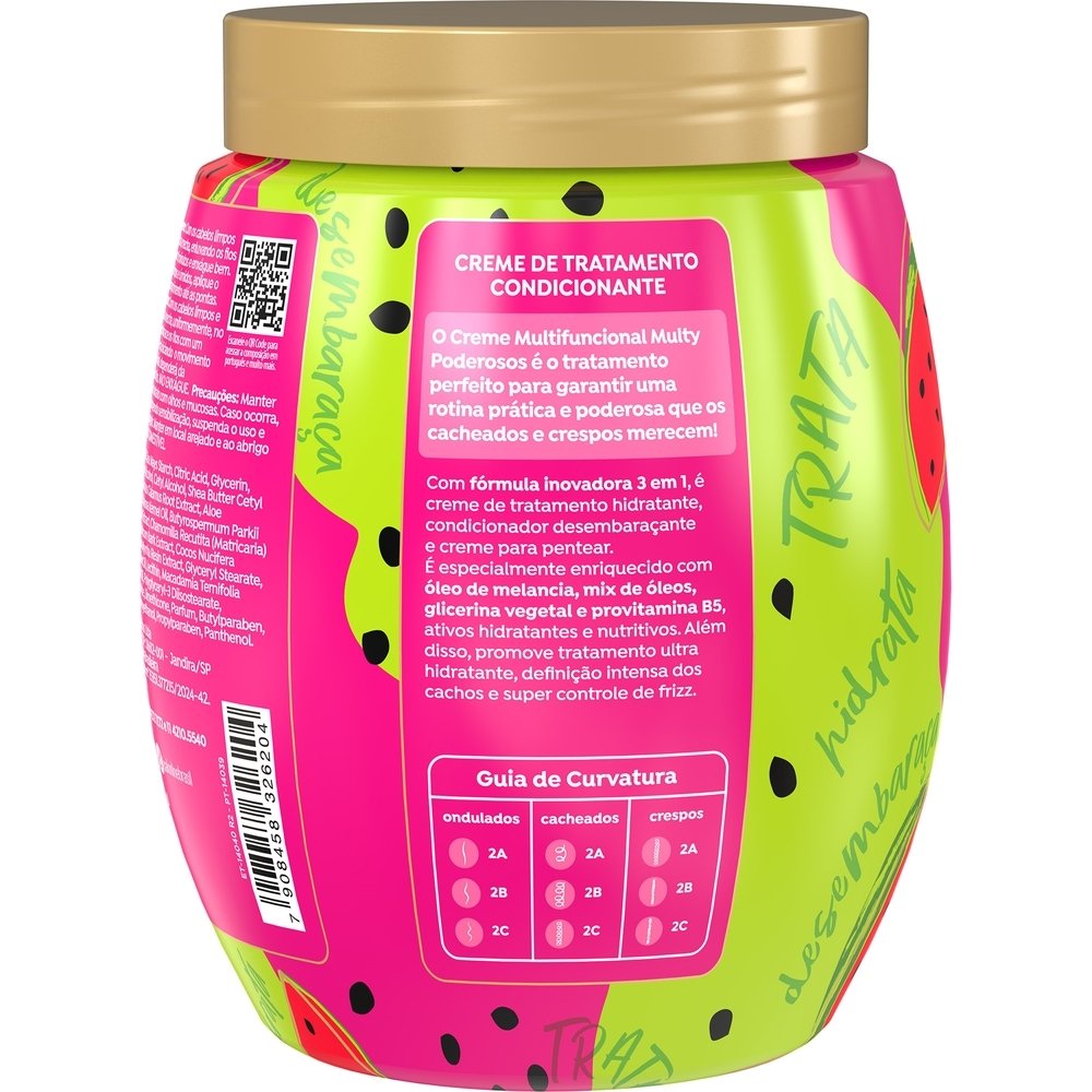 Creme Tratamento Salon Line Cachos Sonhos Melancia 3 em 1 Multy Poder 1 Kg