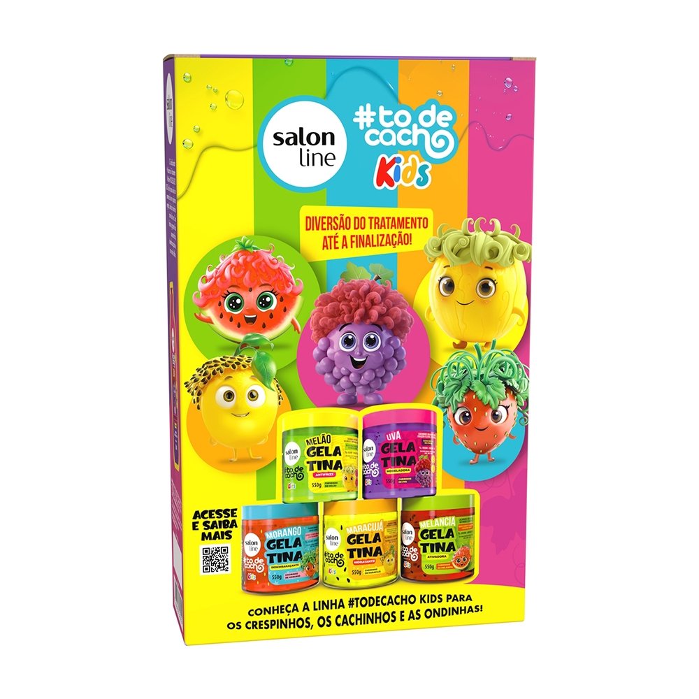 Kit Shampoo 300ml + Condicionador Salon Line Tô de Cachos Uva Kids 200ml