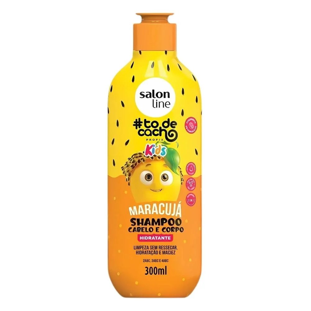 Kit Shampoo 300ml + Condicionador Salon Line Tô de Cachos Maracujá Kids 200ml