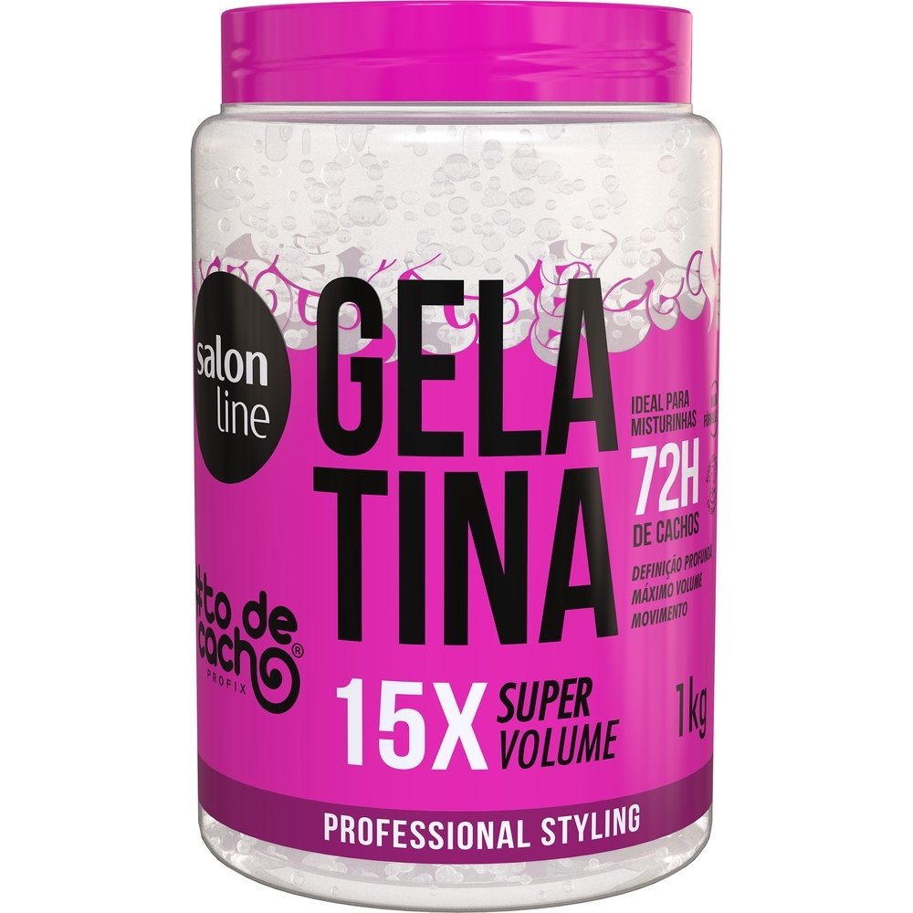 Gelatina Capilar Salon Line Tô de Cachos Super Volume 1 Kg