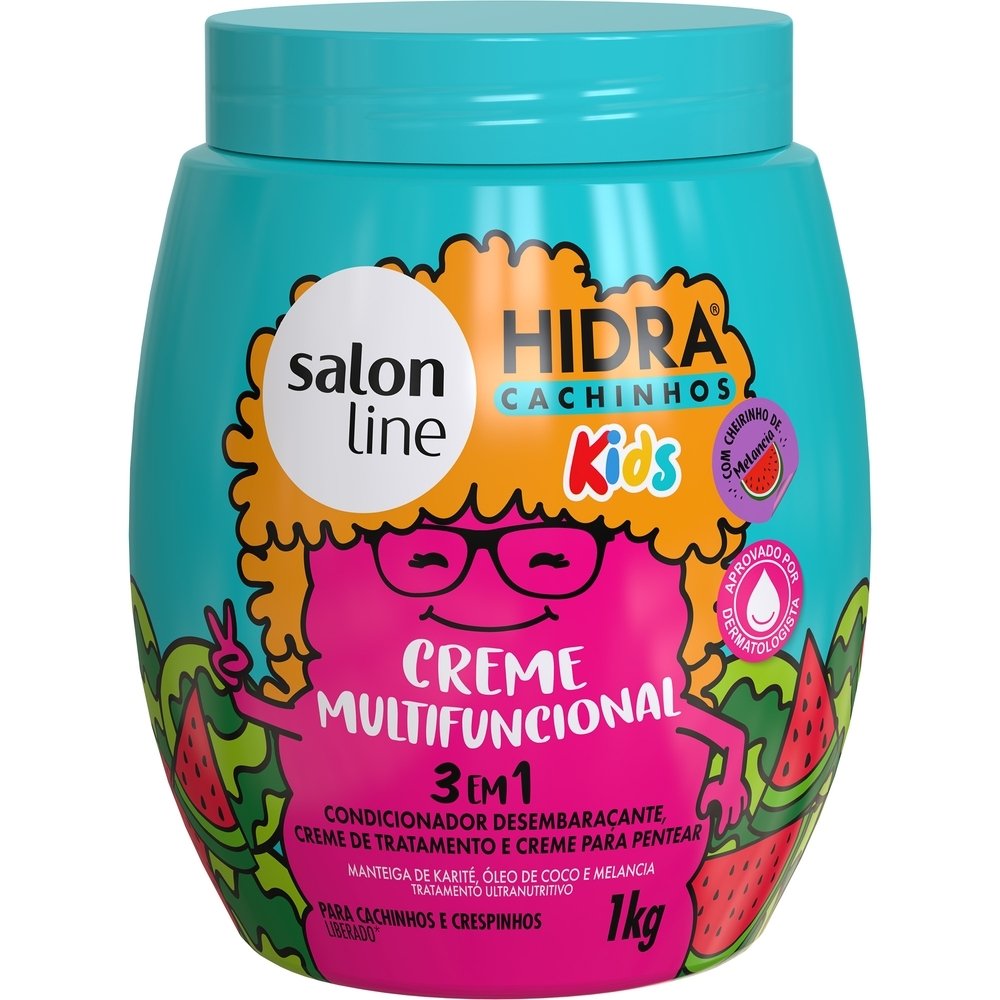 Creme para Pentear Salon Line Multifuncional Kids Hidra Cachinhos 1Kg