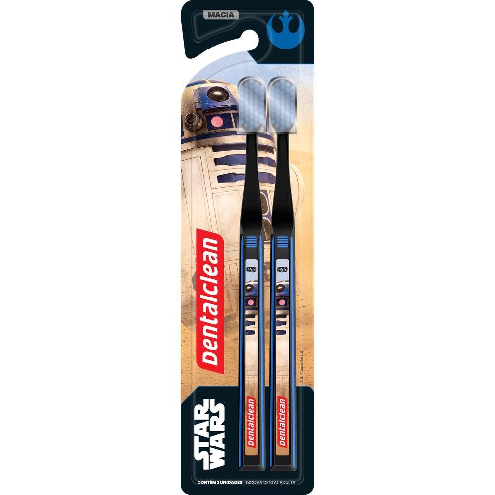 Escova Dental Macia Star Wars Dentalclean 2 Unidades