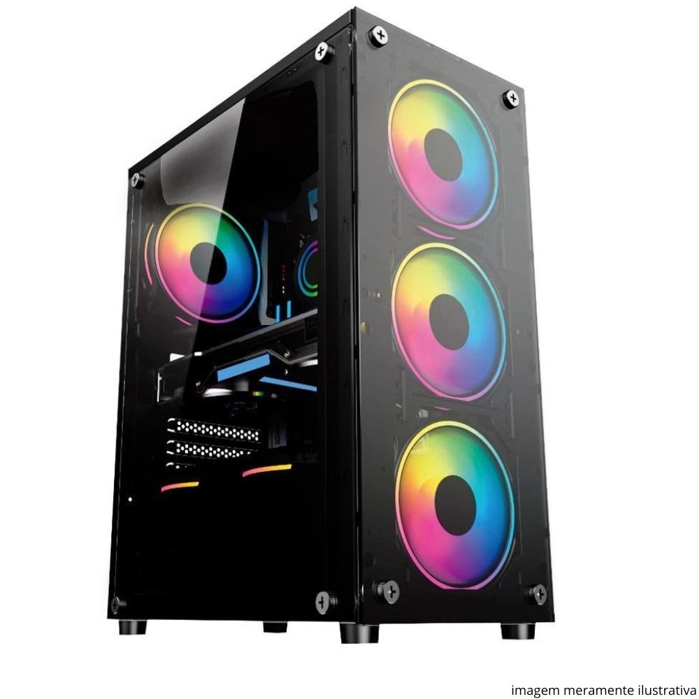 Computador Gamer Completo Intel Core i7 16GB SSD 1TB Kit Gamer com Headset Monitor 24" Windows 10 3green Flash