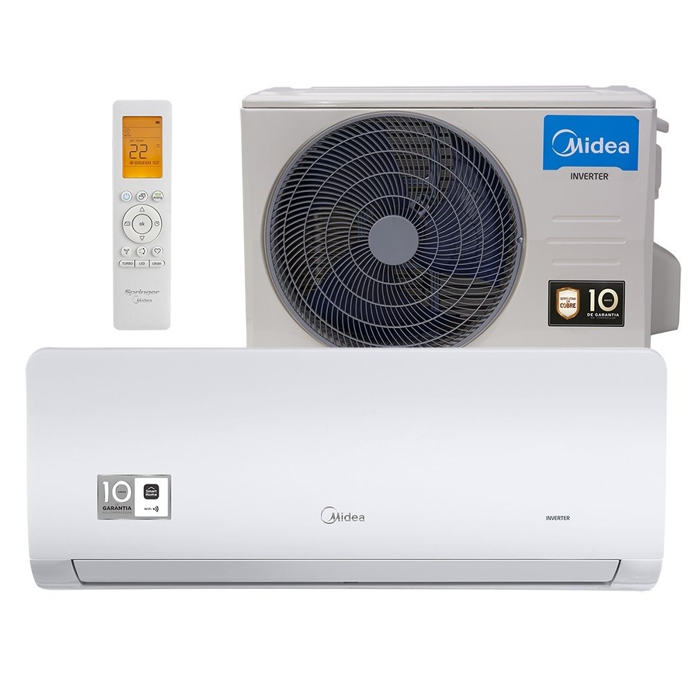 Ar Condicionado Split Springer Midea Hi Wall Xtreme Save Connect Inverter 12.000 Btu/H Quente E Frio Monofasico Branco 42Agvqi12m5 - 220V