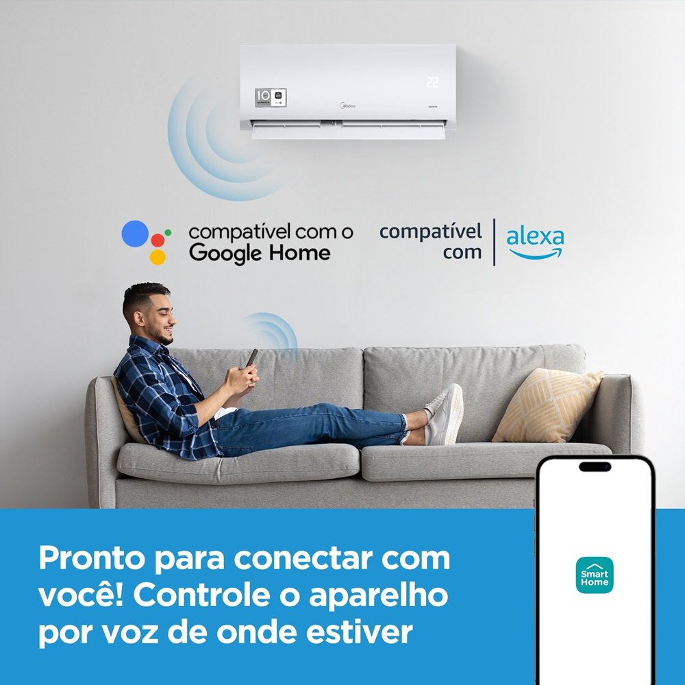 Ar Condicionado Split Springer Midea Hi Wall Xtreme Save Connect Inverter 12.000 Btu/H Quente E Frio Monofasico Branco 42Agvqi12m5 - 220V