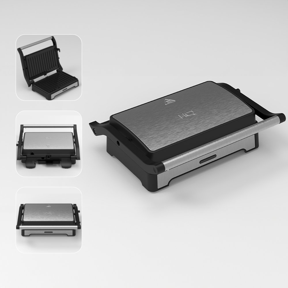 Sanduicheira e Mini Grill HQ 180 1000W Antiaderente Inox HQ-SG002 127V