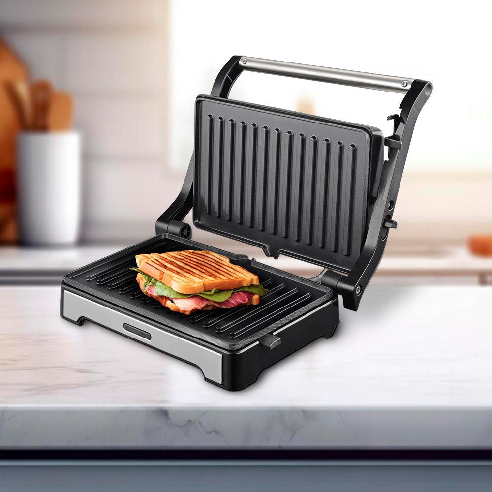 Sanduicheira e Mini Grill HQ 180 1000W Antiaderente Inox HQ-SG002 127V