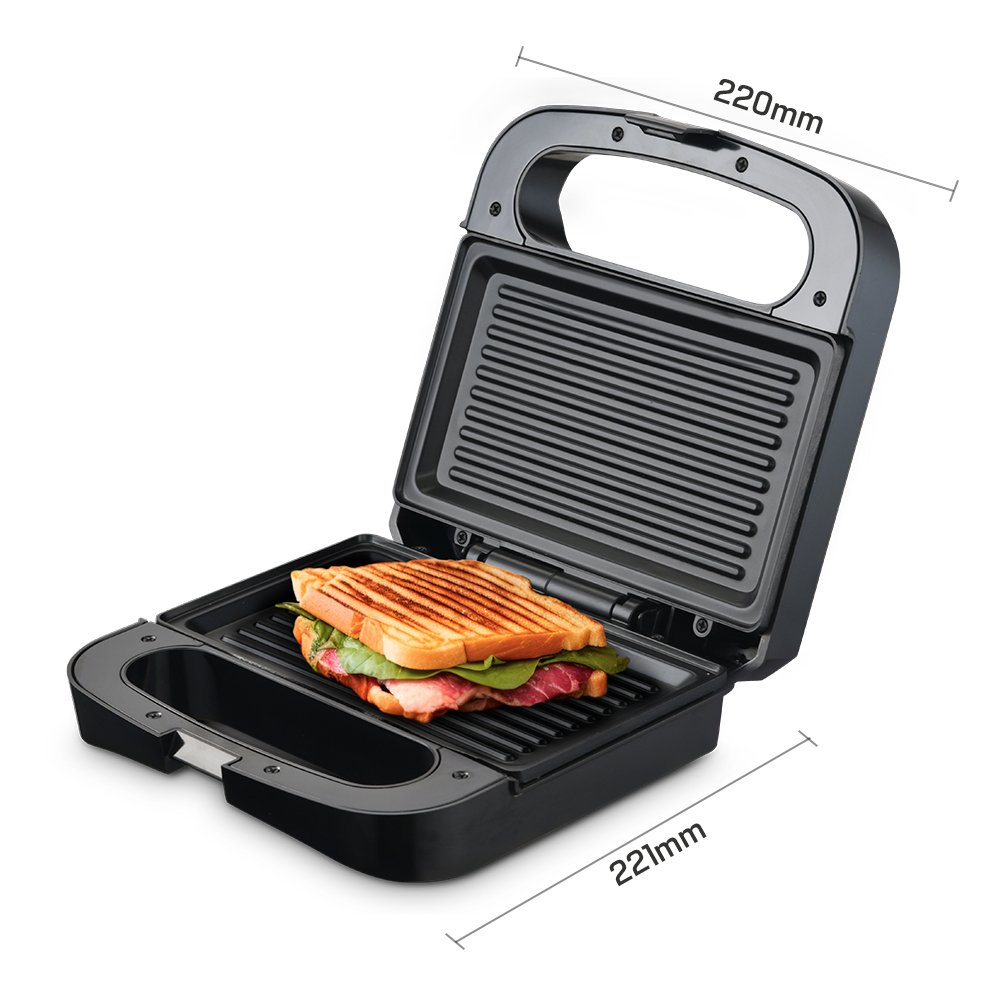 Sanduicheira e Grill HQ 750W Antiaderente Inox HQ-SG001 220V