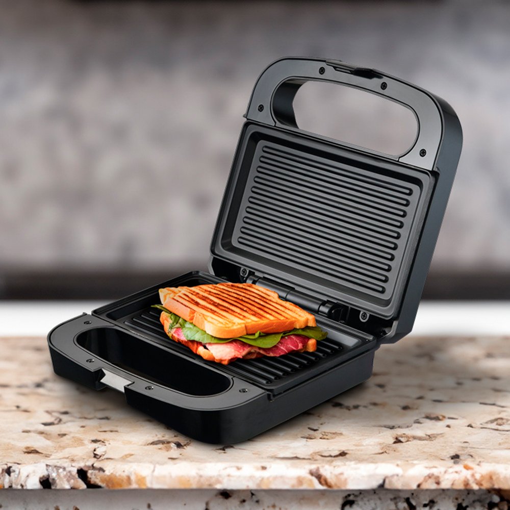 Sanduicheira e Grill HQ 750W Antiaderente Inox HQ-SG001 220V
