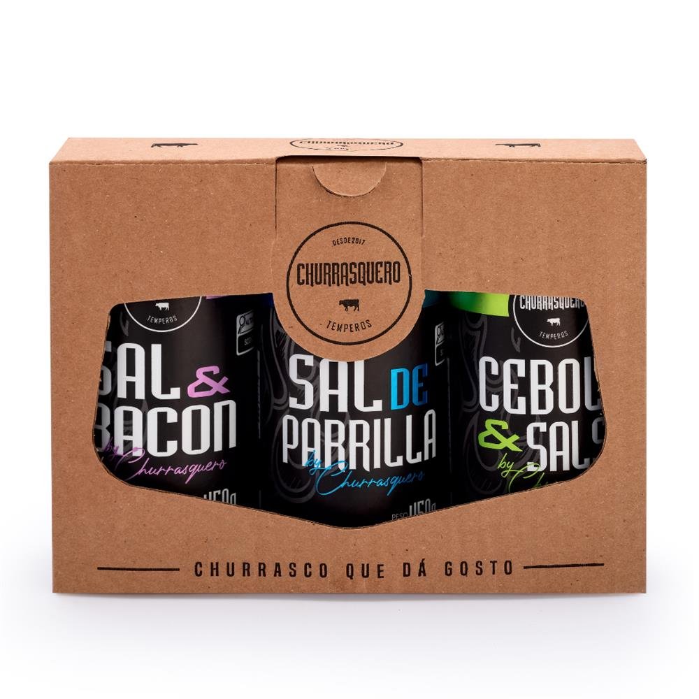 KIT Sais de Parrilla Churrasquero 3x450g - Essencial