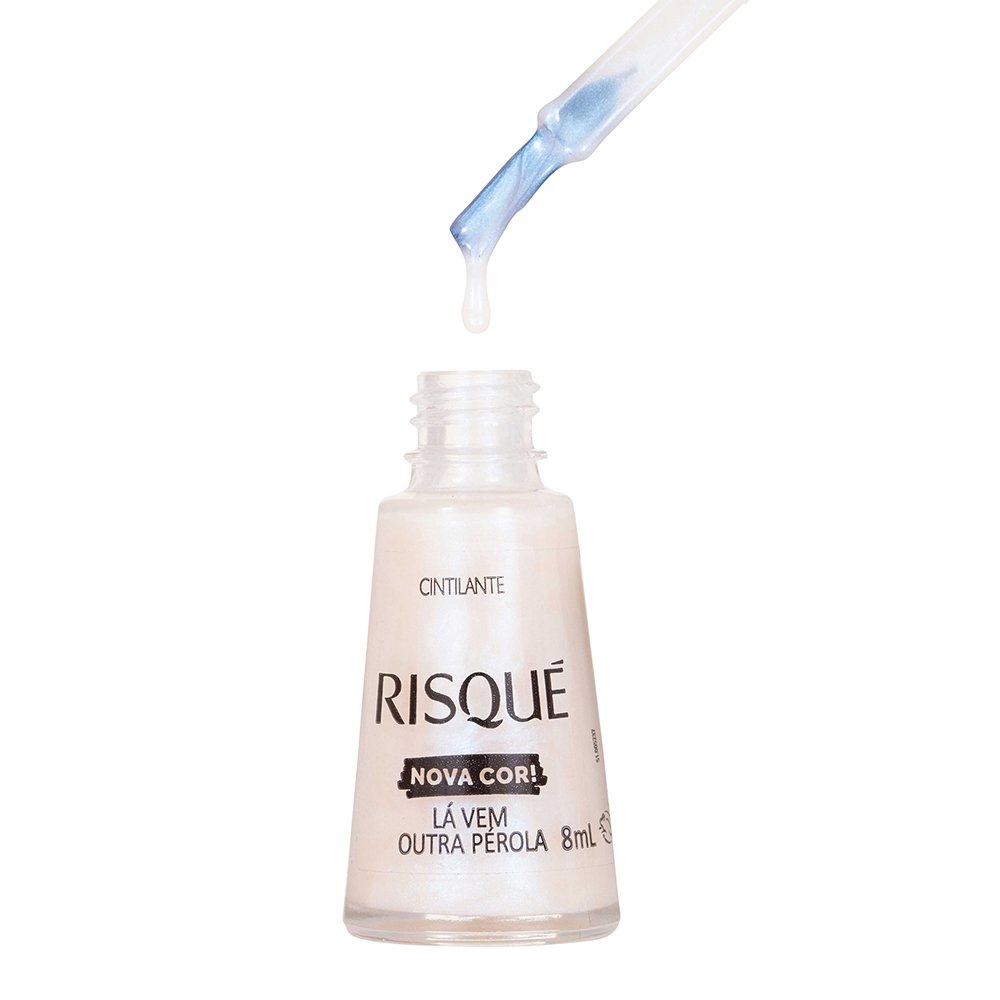 Esmalte Risqué Cintilante Lá Vem Outra Pérola Blister 8ml