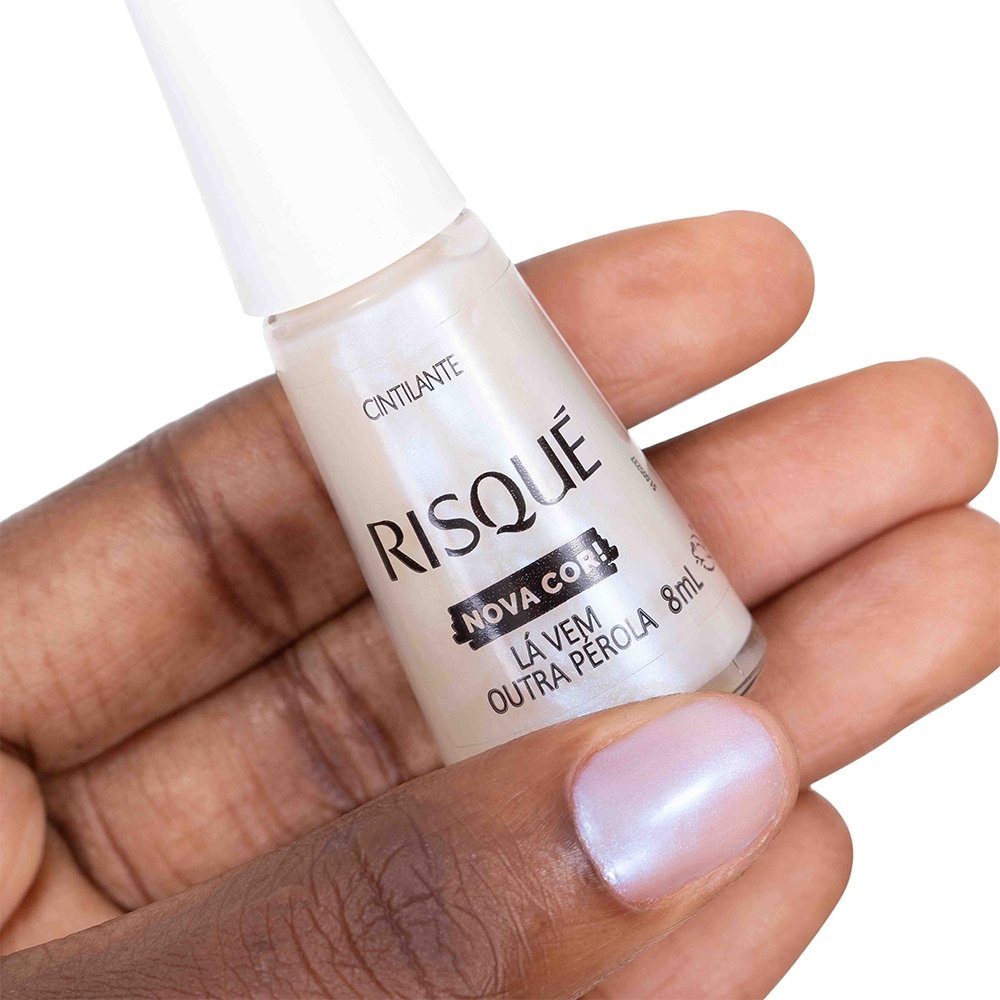 Esmalte Risqué Cintilante Lá Vem Outra Pérola Blister 8ml