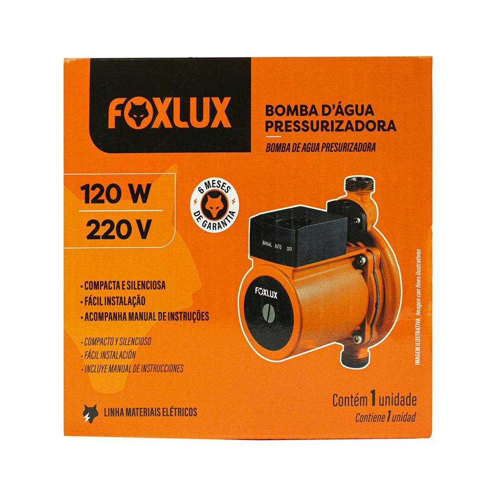 Bomba Dágua Pressurizadora 220v 120w Foxlux
