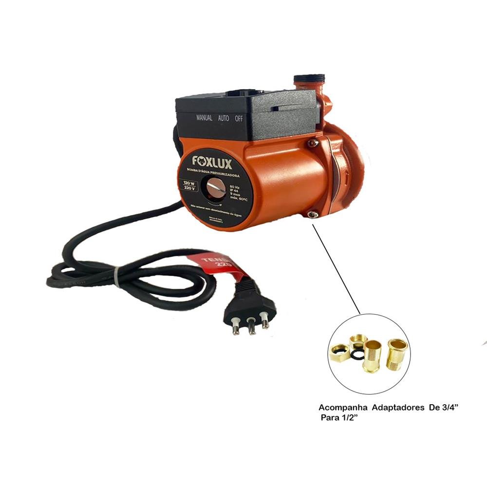 Bomba Dágua Pressurizadora 220v 120w Foxlux