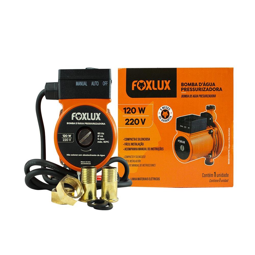 Bomba Dágua Pressurizadora 220v 120w Foxlux