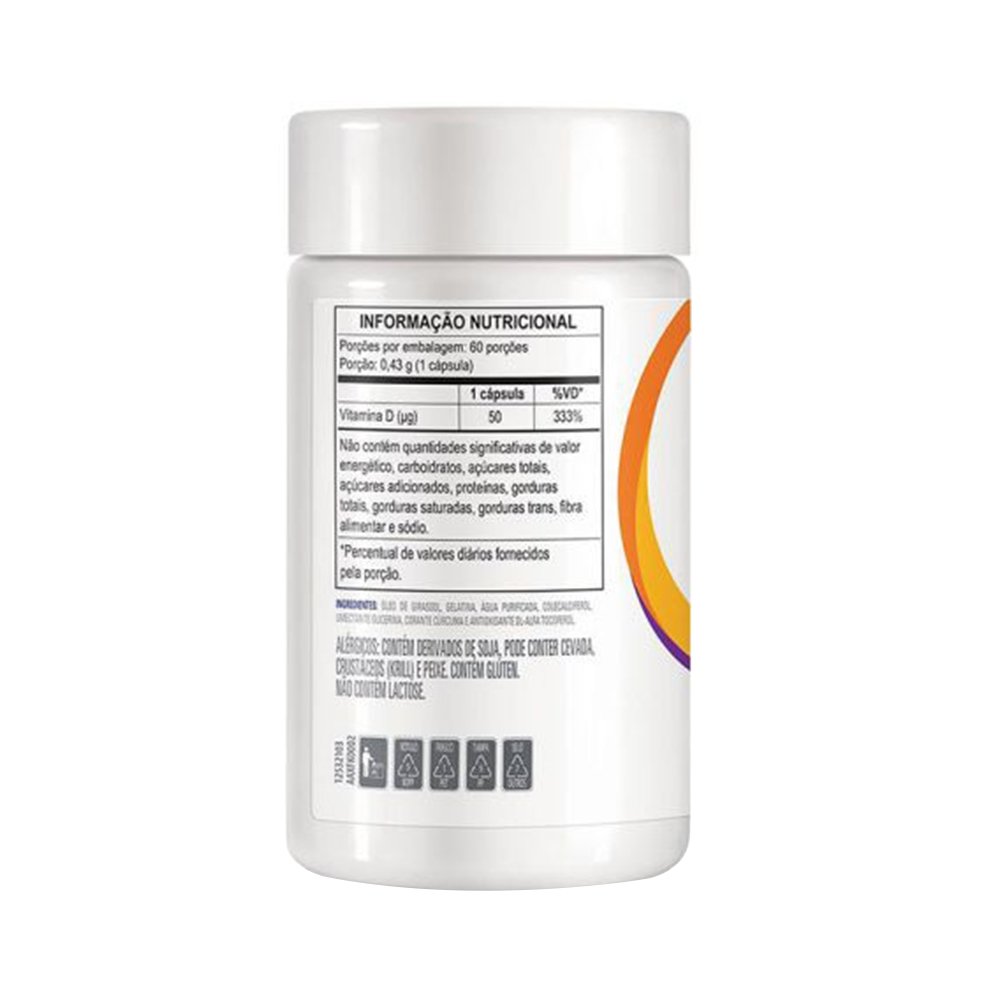 Nutren Vitamina D Soft 2000UI - Embalagem com 60 Cápsulas