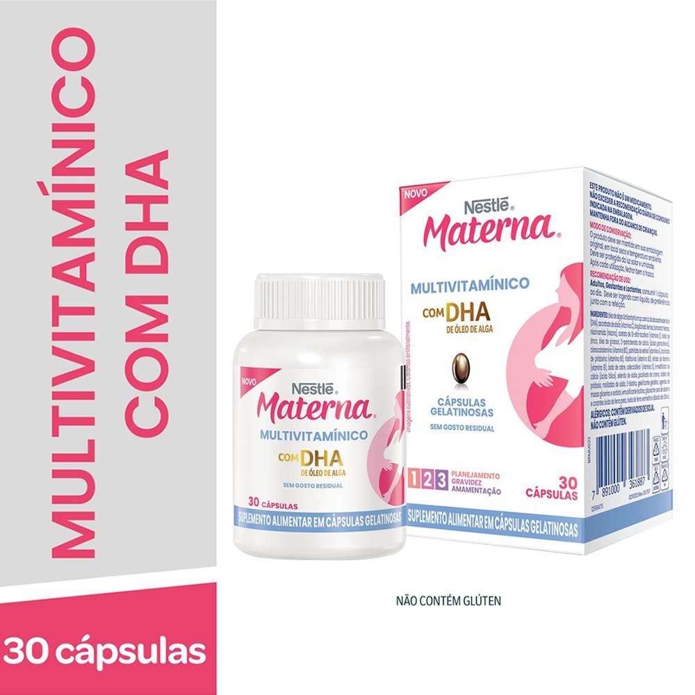 MATERNA SUPLEMENTO MULTIVITAMINICO DHA 30 CAPSULAS