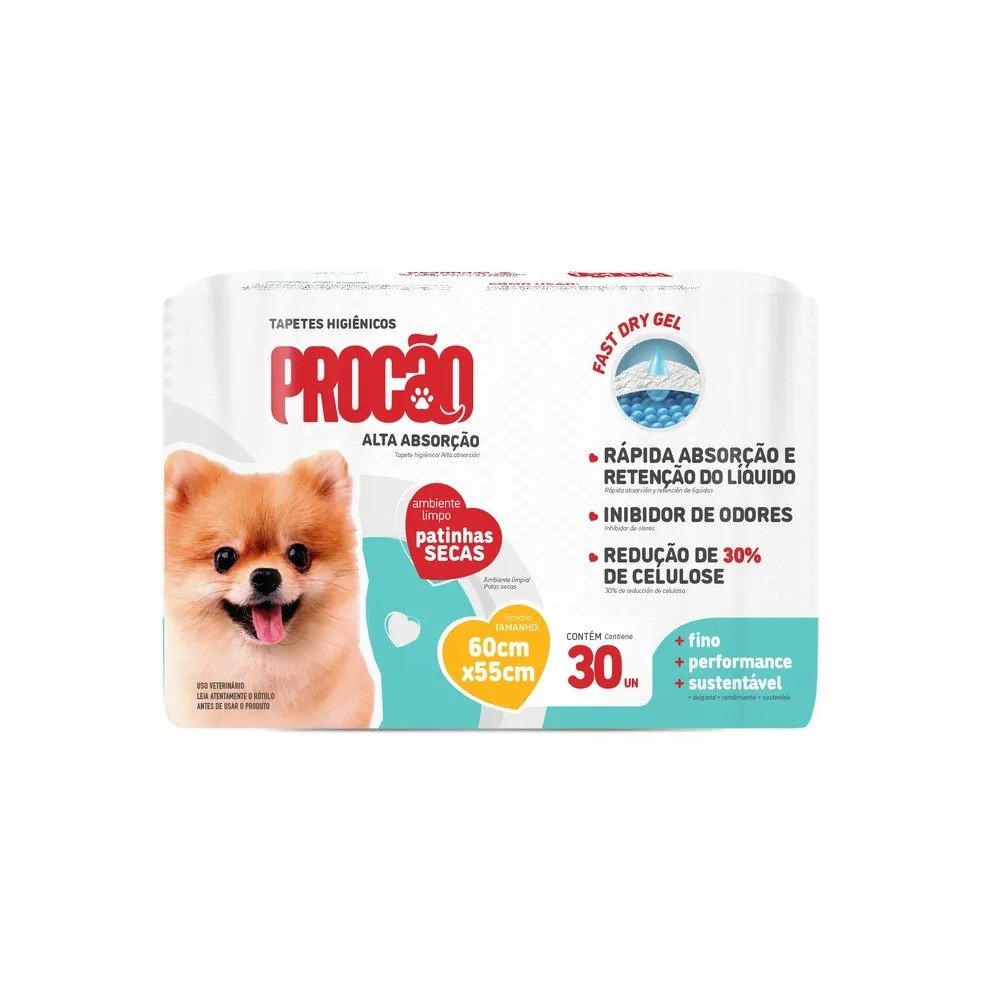 Tapete Higiênico 60x55 Procão 30un