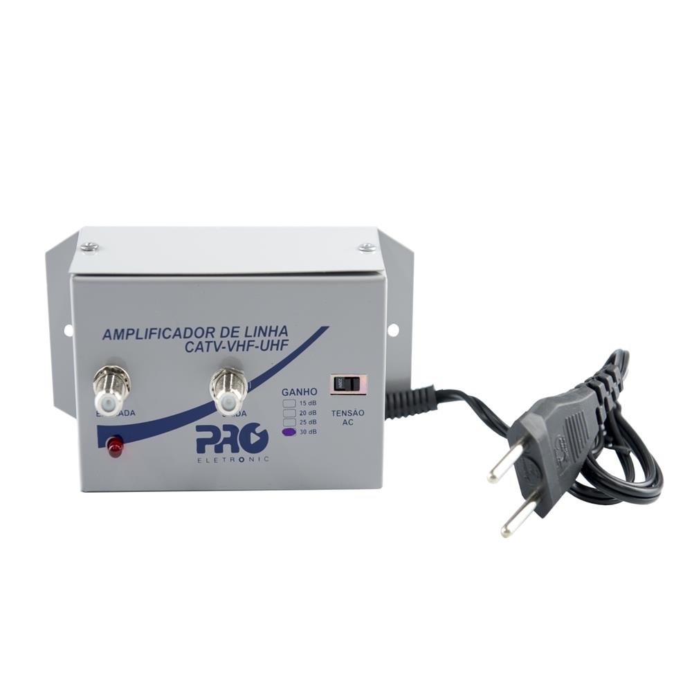 Amplif. De Linha Para Distribuicao De Sinais De Televisao Vhf/Uhf 30Db Bivolt