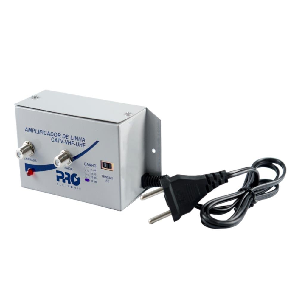 Amplif. De Linha Para Distribuicao De Sinais De Televisao Vhf/Uhf 30Db Bivolt