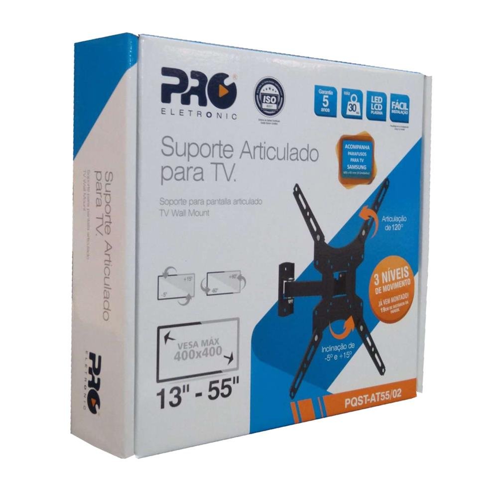 Suporte Articulado Com 3 Niveis De Movimento Para Tvs, Lcd E Led 13¿~55¿