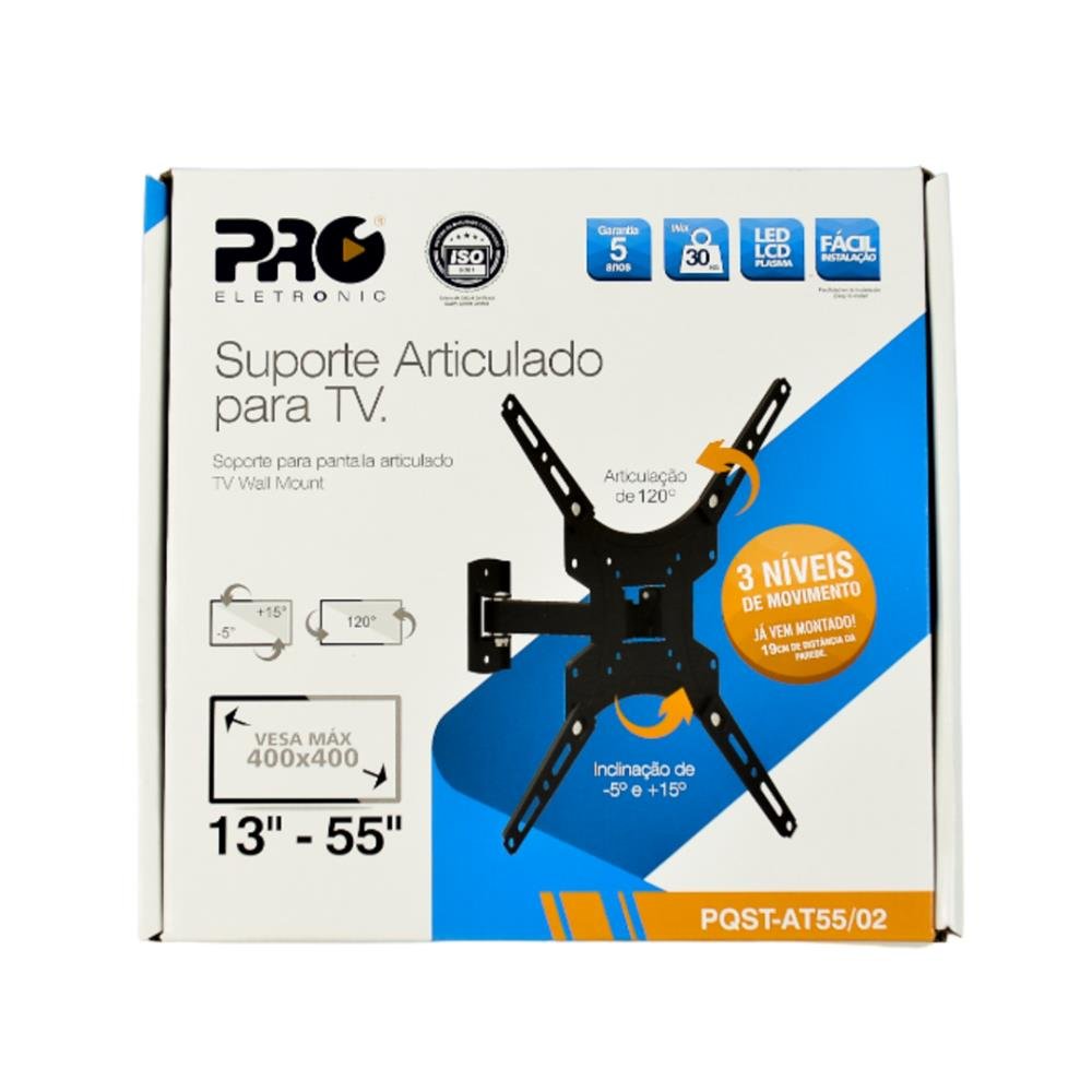Suporte Articulado Com 3 Niveis De Movimento Para Tvs, Lcd E Led 13¿~55¿