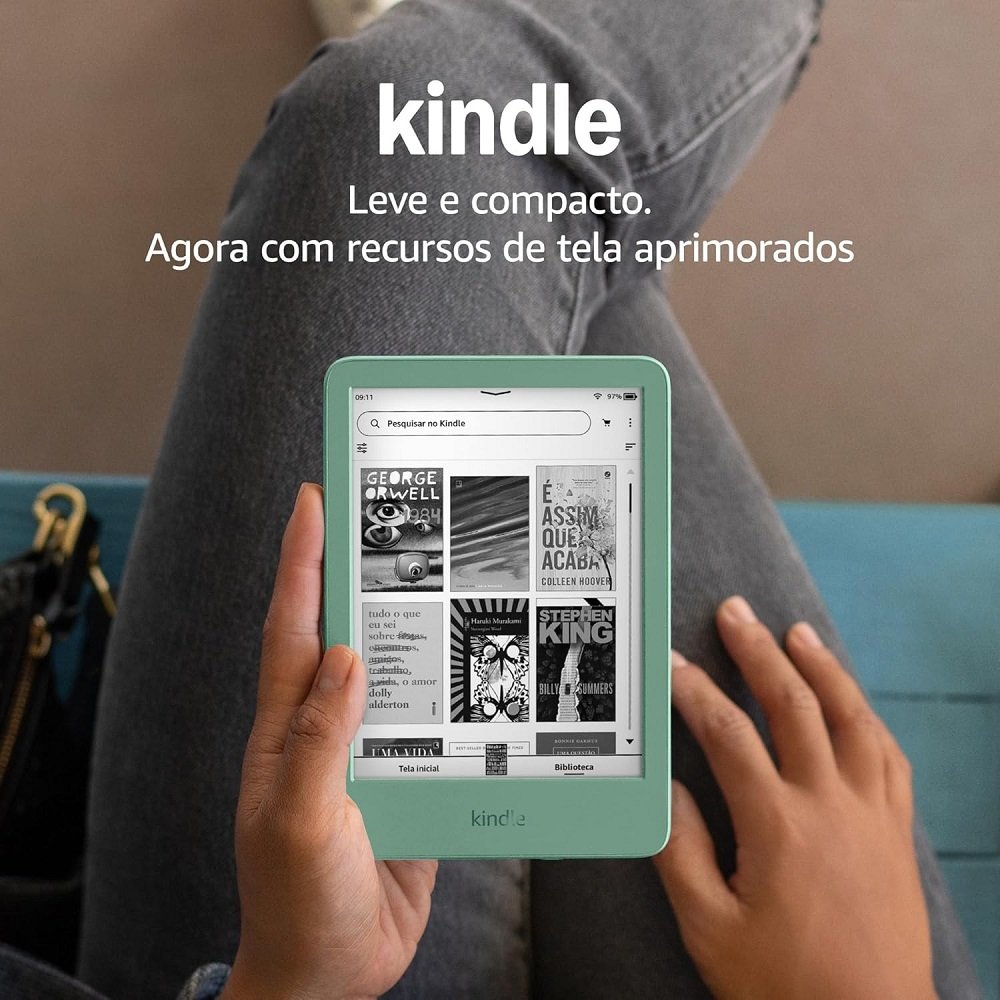 Kindle 11ª (16gb - Modelo 2024), Com Tela Antirreflexo, Luz Frontal Ajustavel E Bateria De Longa Duração - Cor Verde, B0cp31qs6r, Amazon