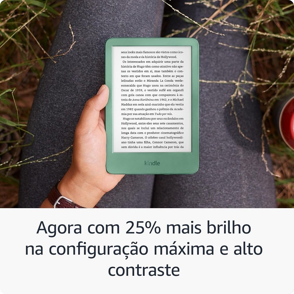 Kindle 11ª (16gb - Modelo 2024), Com Tela Antirreflexo, Luz Frontal Ajustavel E Bateria De Longa Duração - Cor Verde, B0cp31qs6r, Amazon