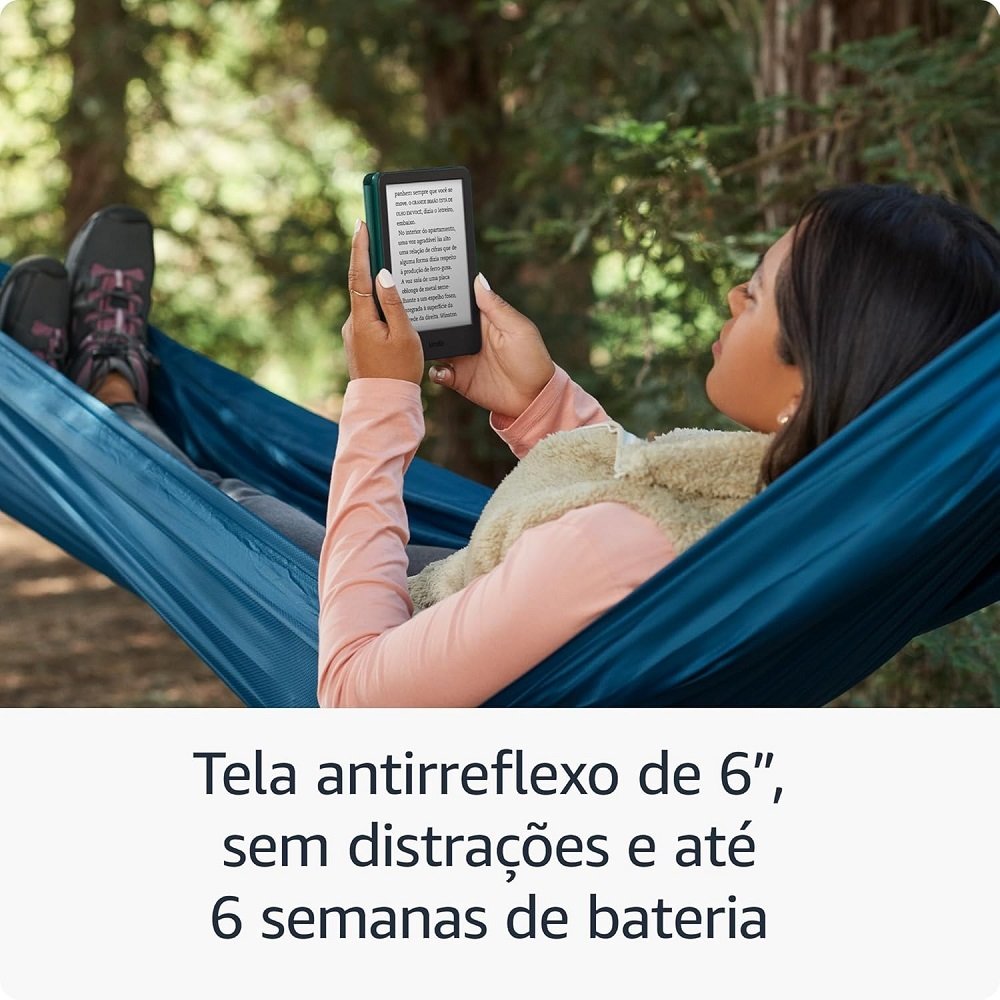 Kindle 11ª (16gb - Modelo 2024), Com Tela Antirreflexo, Luz Frontal Ajustavel E Bateria De Longa Duração - Cor Verde, B0cp31qs6r, Amazon