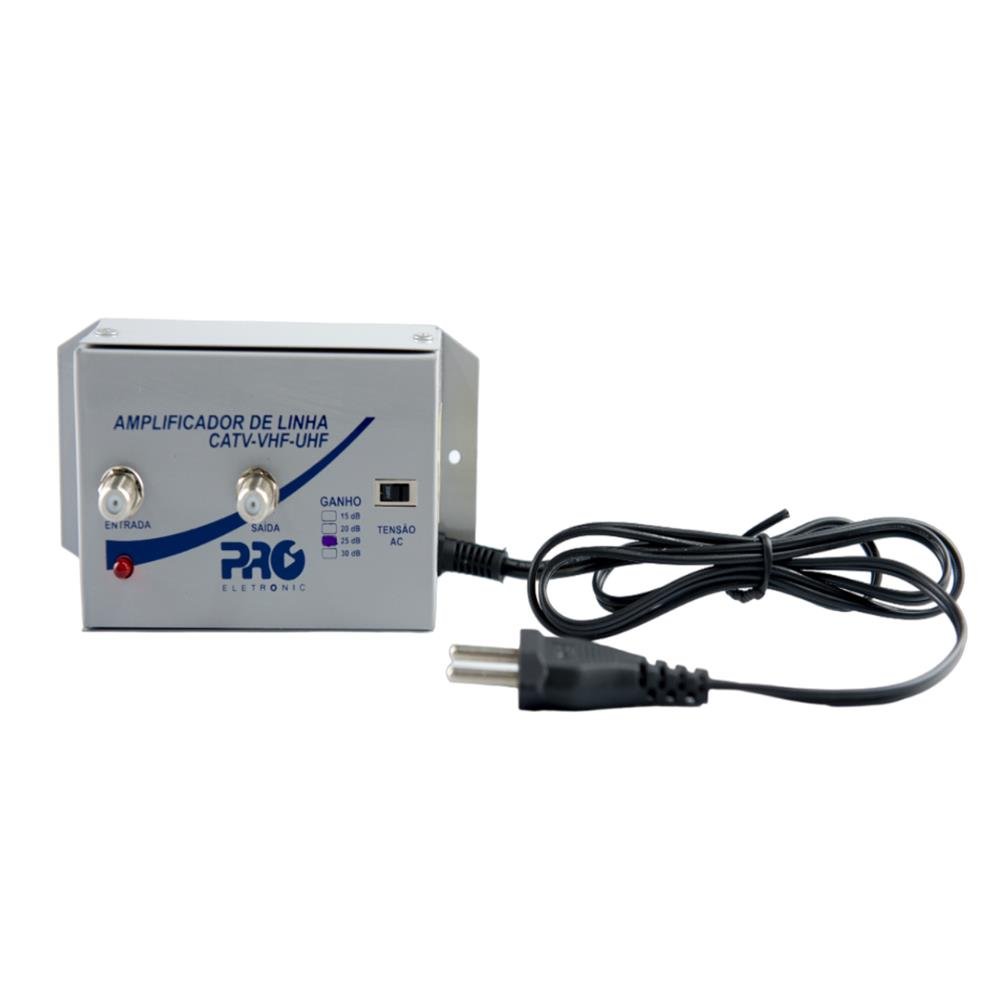 Amplif. De Linha Para Distribuicao De Sinais De Televisao Vhf/Uhf 25Db Bivolt