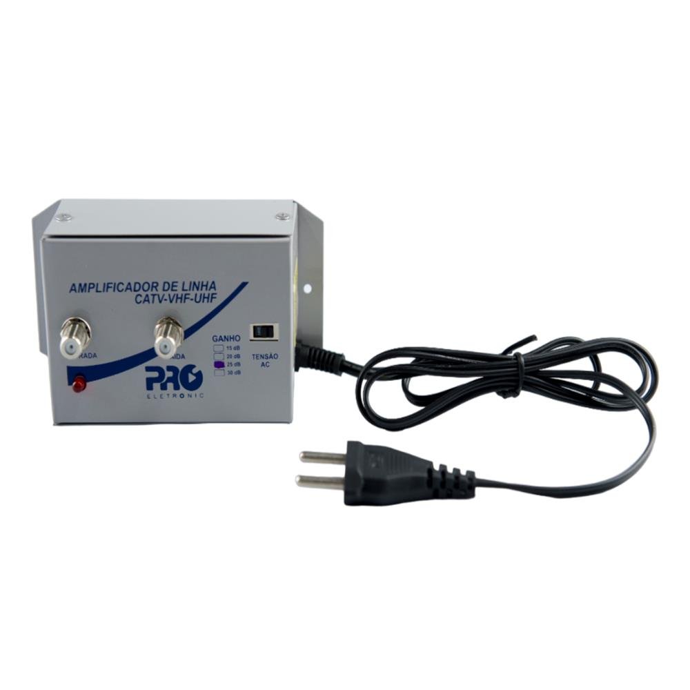 Amplif. De Linha Para Distribuicao De Sinais De Televisao Vhf/Uhf 25Db Bivolt