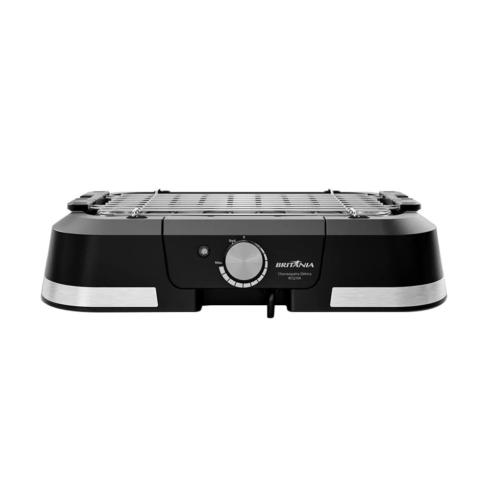 Churrasqueira Elétrica Britânia BCQ10A - 1500W, Preto/Inox, 110V