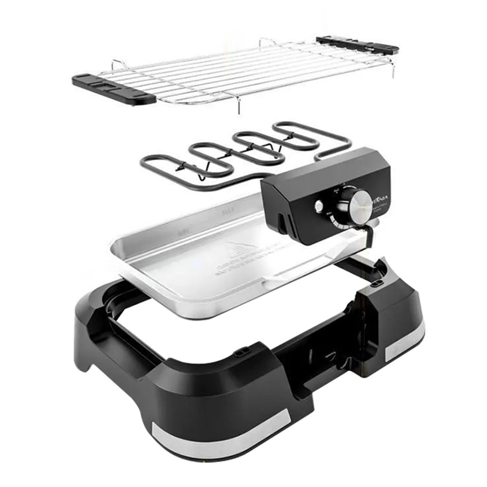 Churrasqueira Elétrica Britânia BCQ10A - 1500W, Preto/Inox, 220V