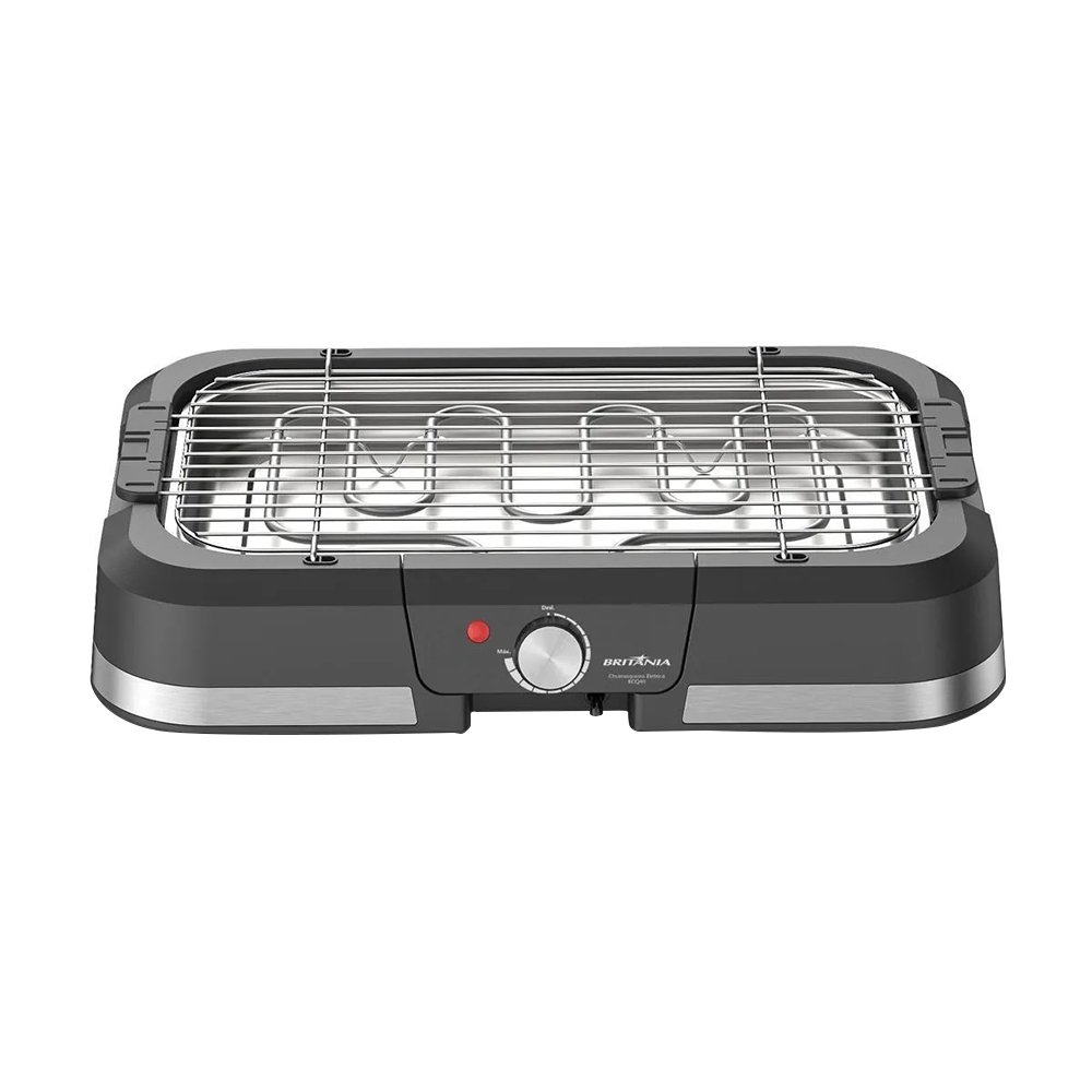 Churrasqueira Elétrica Britânia BCQ40 - 1800W, Preto/Inox, 220V