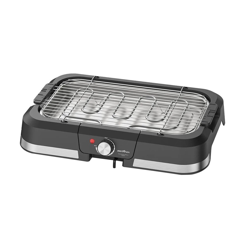 Churrasqueira Elétrica Britânia BCQ40 - 1800W, Preto/Inox, 220V