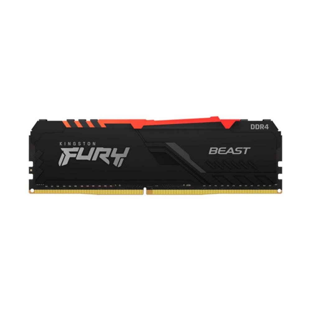 Memória RAM 16gb DDR4 Kingston Fury Beast RGB, 3600MHz, CL18, Preto